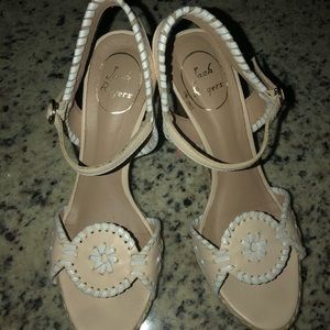 Jack Rogers Clare Wedge Sandals Heel Leather